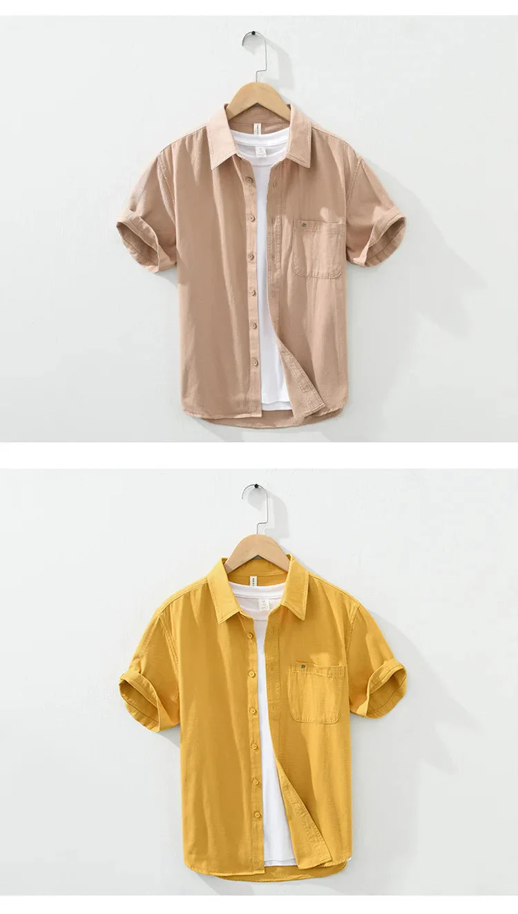 Michael | Short Sleeved Cotton Shirt - Image 13