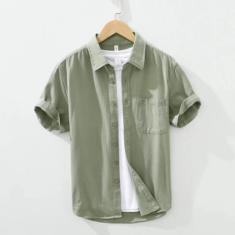 Michael | Short Sleeved Cotton Shirt - Image 3