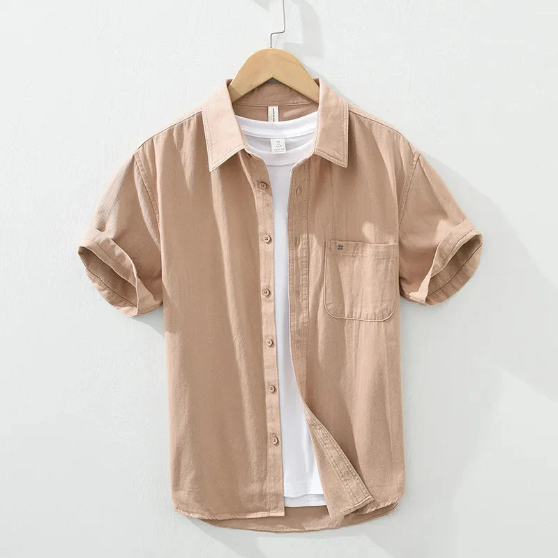 Michael | Short Sleeved Cotton Shirt - Image 4