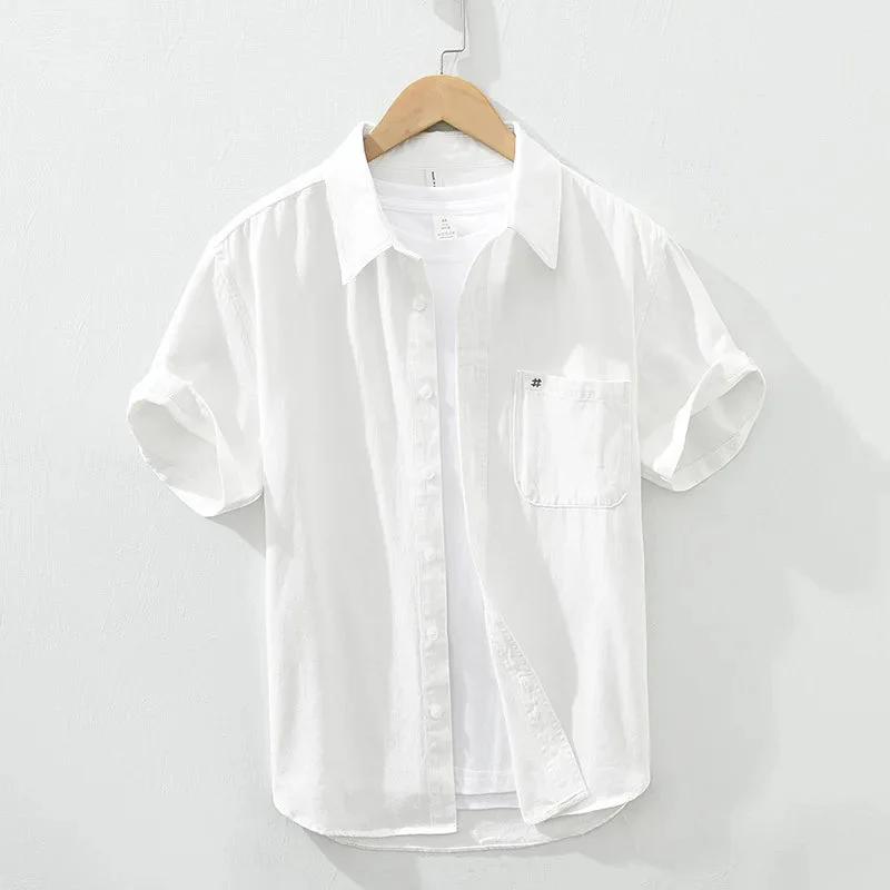 Michael | Short Sleeved Cotton Shirt - Image 5