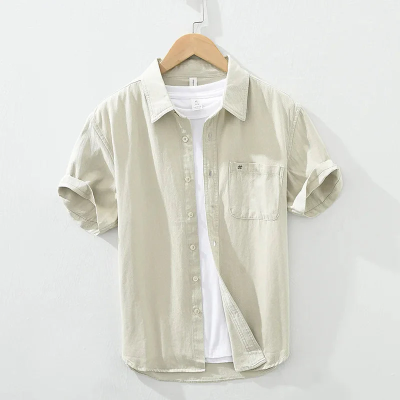 Michael | Short Sleeved Cotton Shirt - Image 6