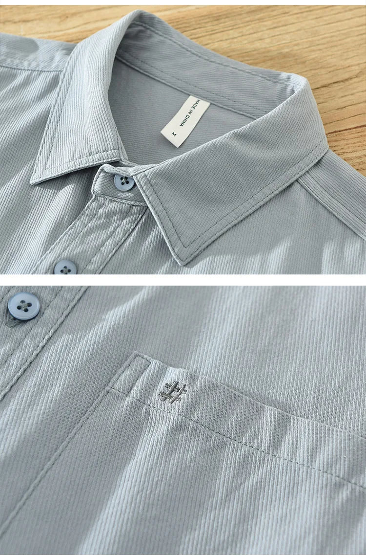 Michael | Short Sleeved Cotton Shirt - Image 9