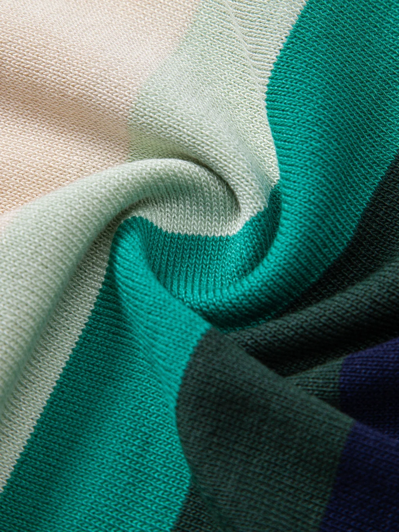 Michael | Striped Knitted Polo Shirt - Image 7