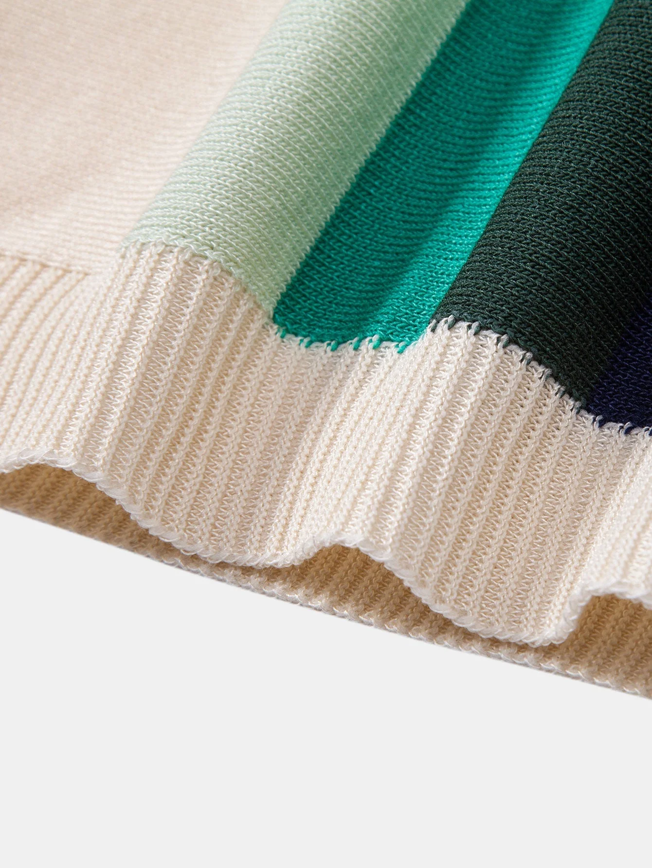 Michael | Striped Knitted Polo Shirt - Image 8