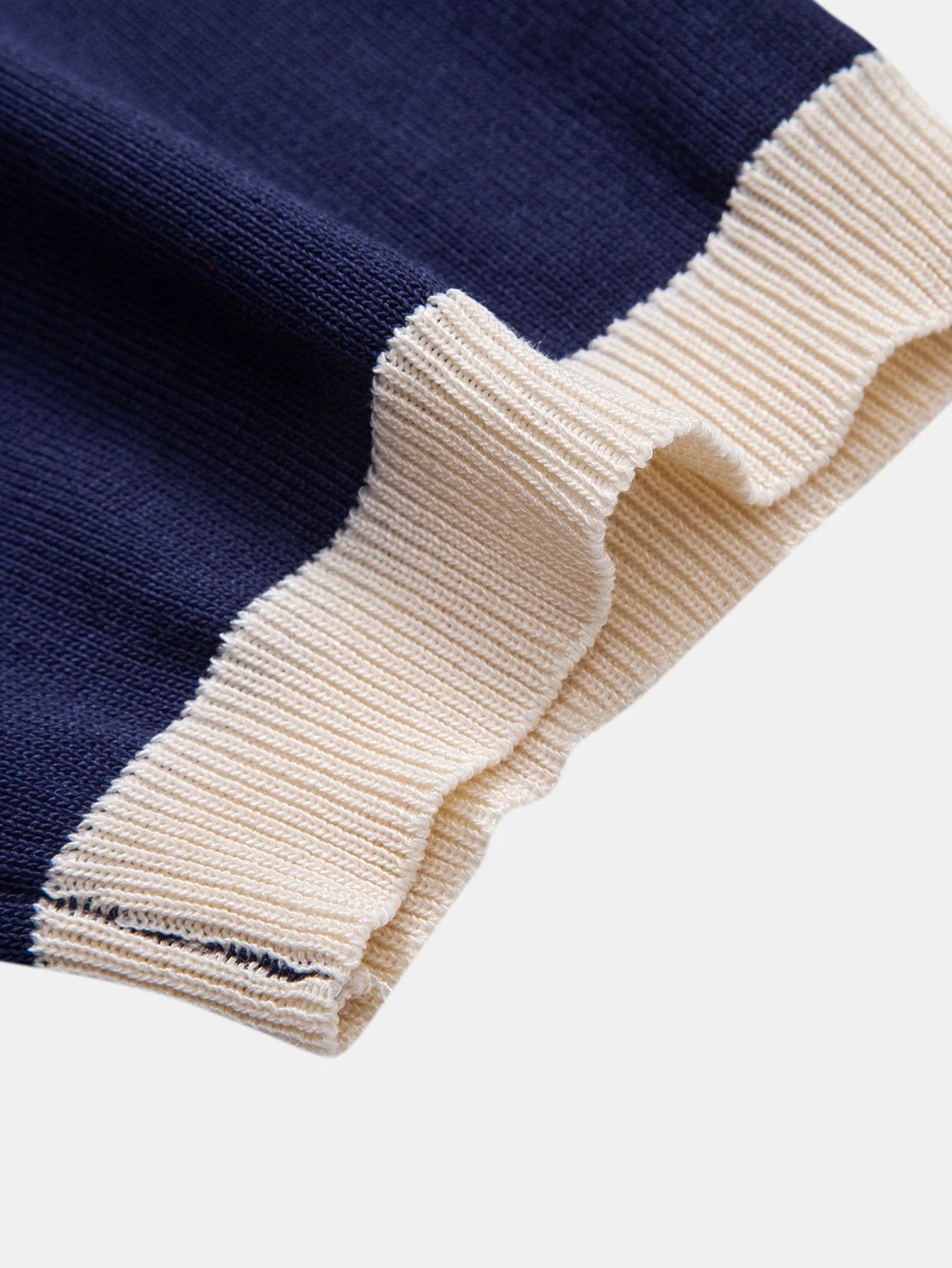 Michael | Striped Knitted Polo Shirt - Image 9