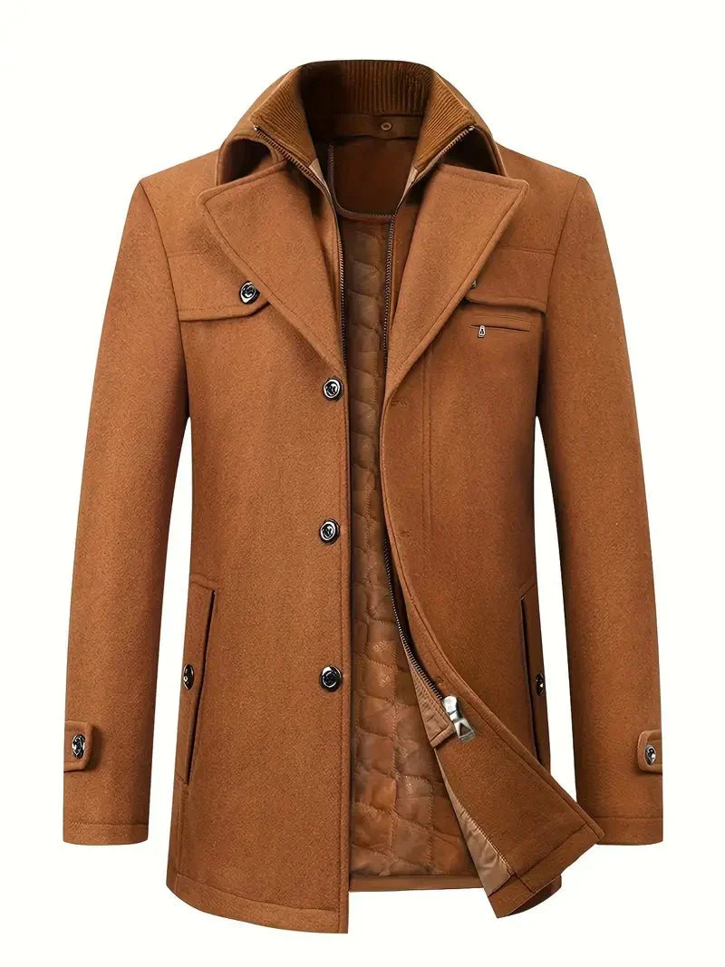 Michal® | Men’s Trench Coat With Zip Closure - Image 2