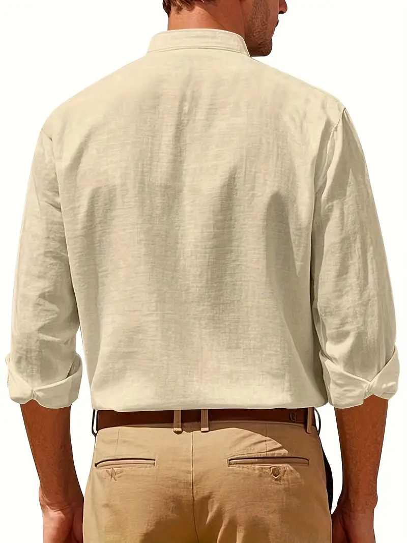 Mickey | Elegant Linen Shirt - Image 12
