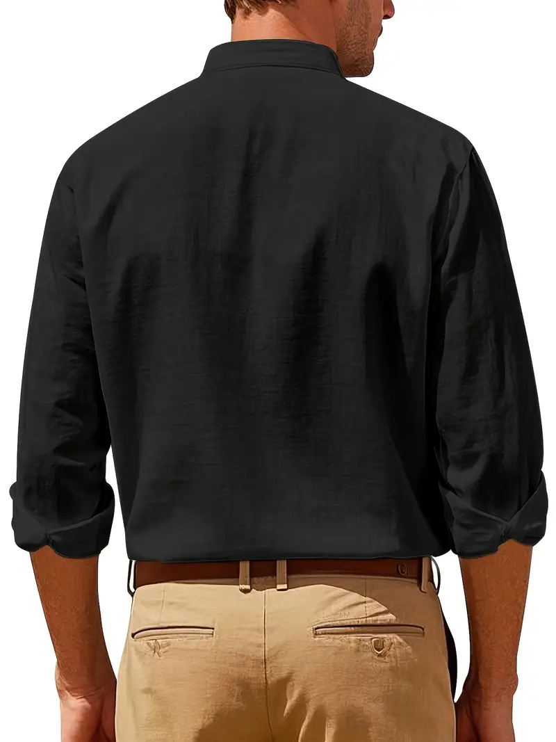 Mickey | Elegant Linen Shirt - Image 13