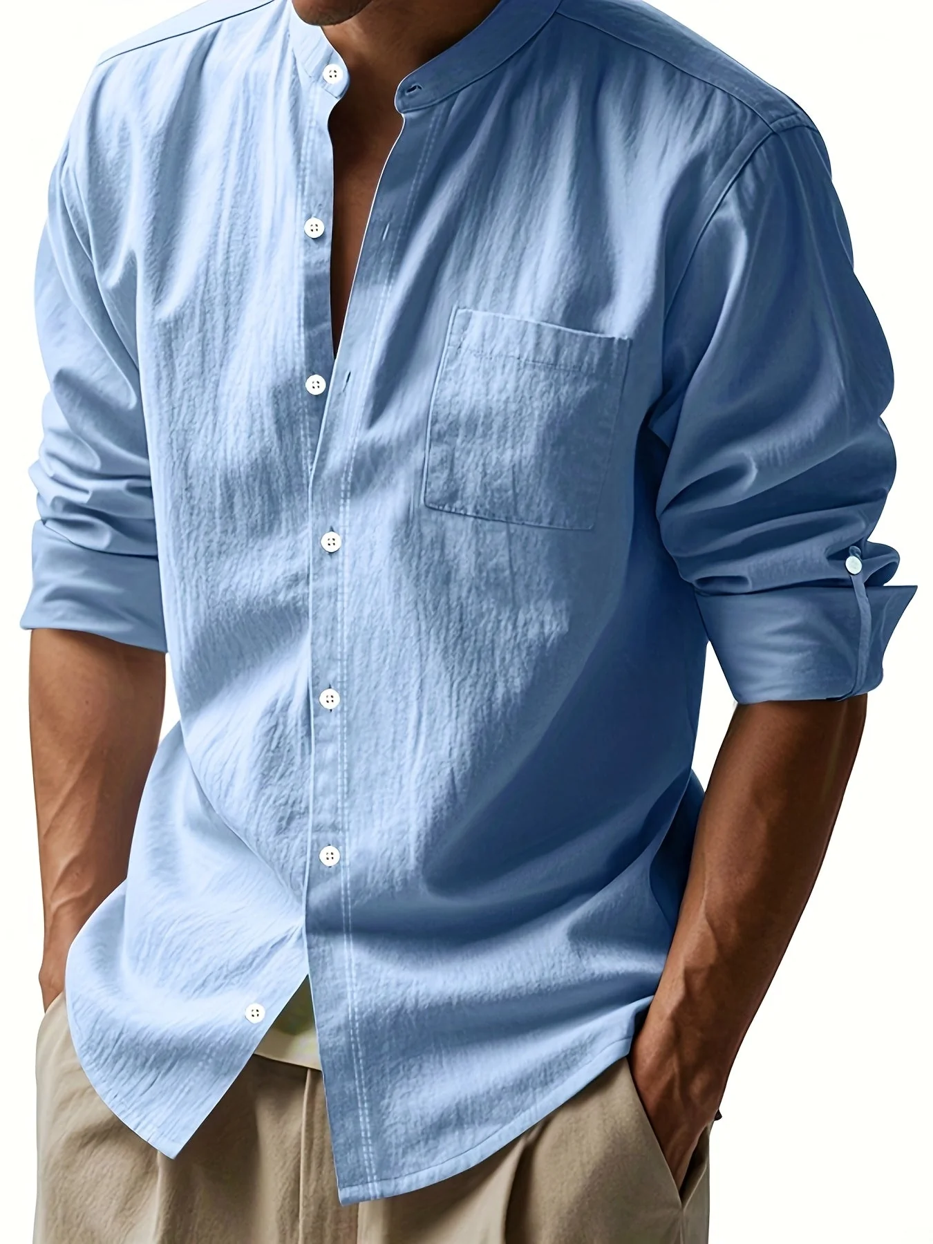 Mickey | Elegant Linen Shirt - Image 3