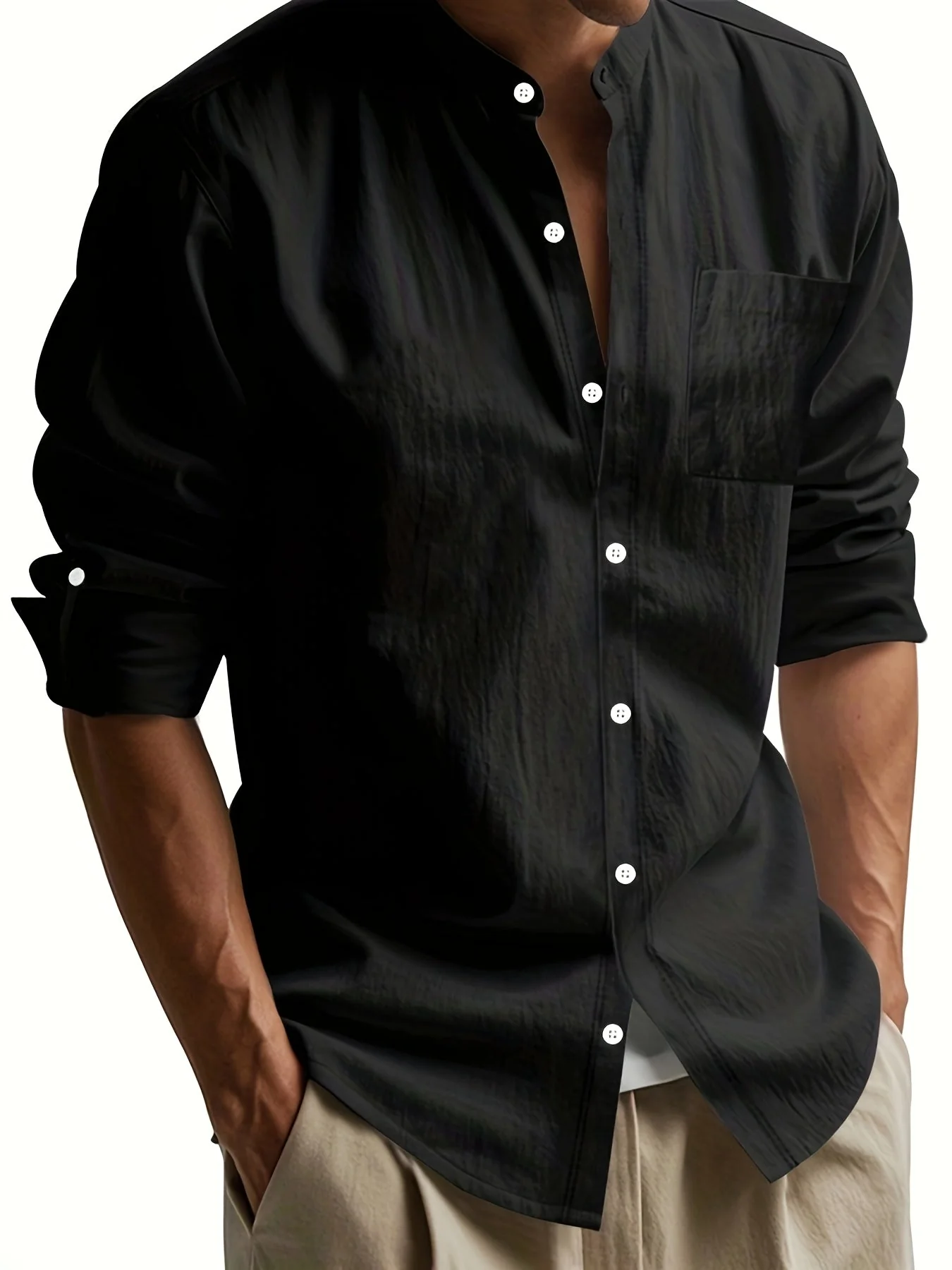 Mickey | Elegant Linen Shirt - Image 5