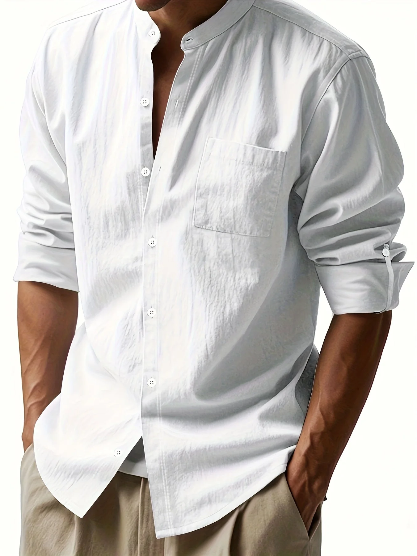 Mickey | Elegant Linen Shirt - Image 6
