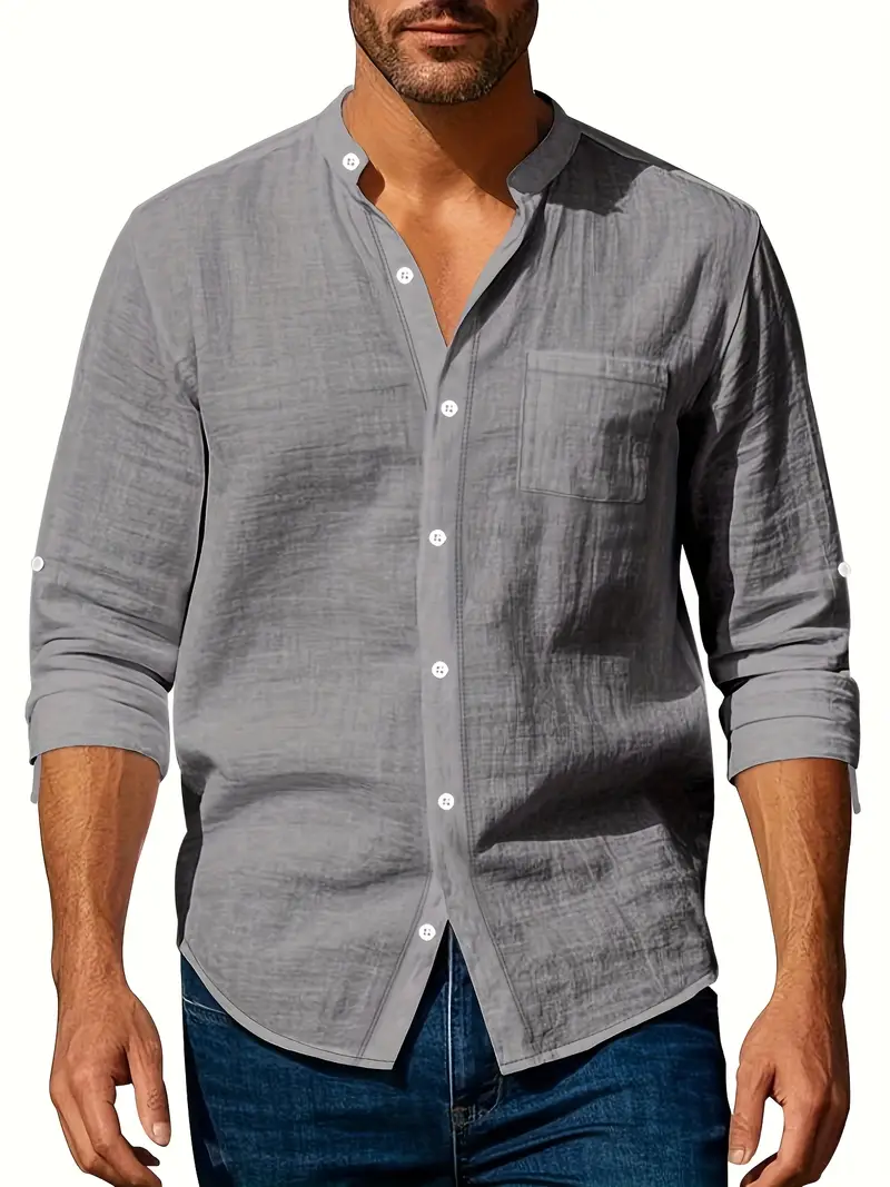 Mickey | Elegant Linen Shirt - Image 9