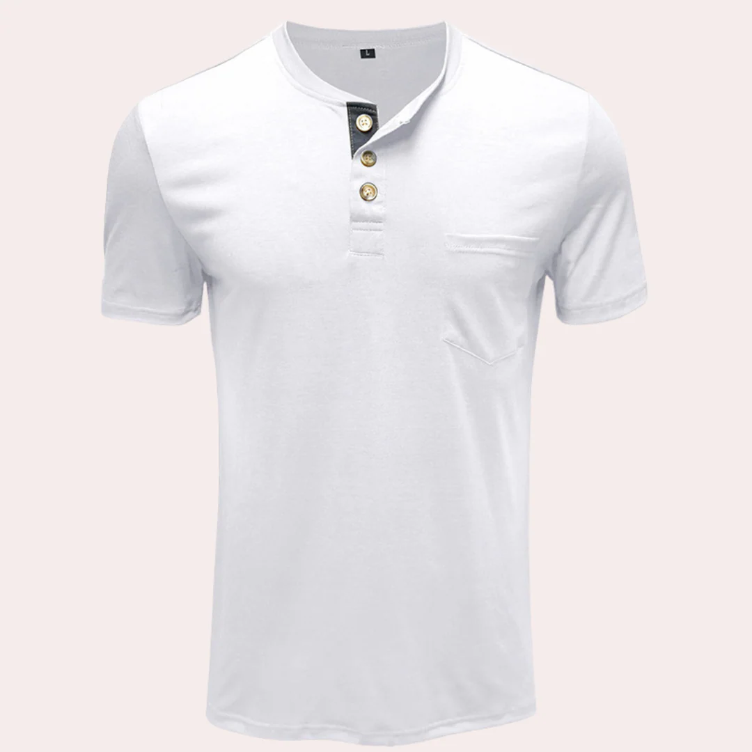 Miles® | Men's Elegant Button-Down T-Shirt - Image 2