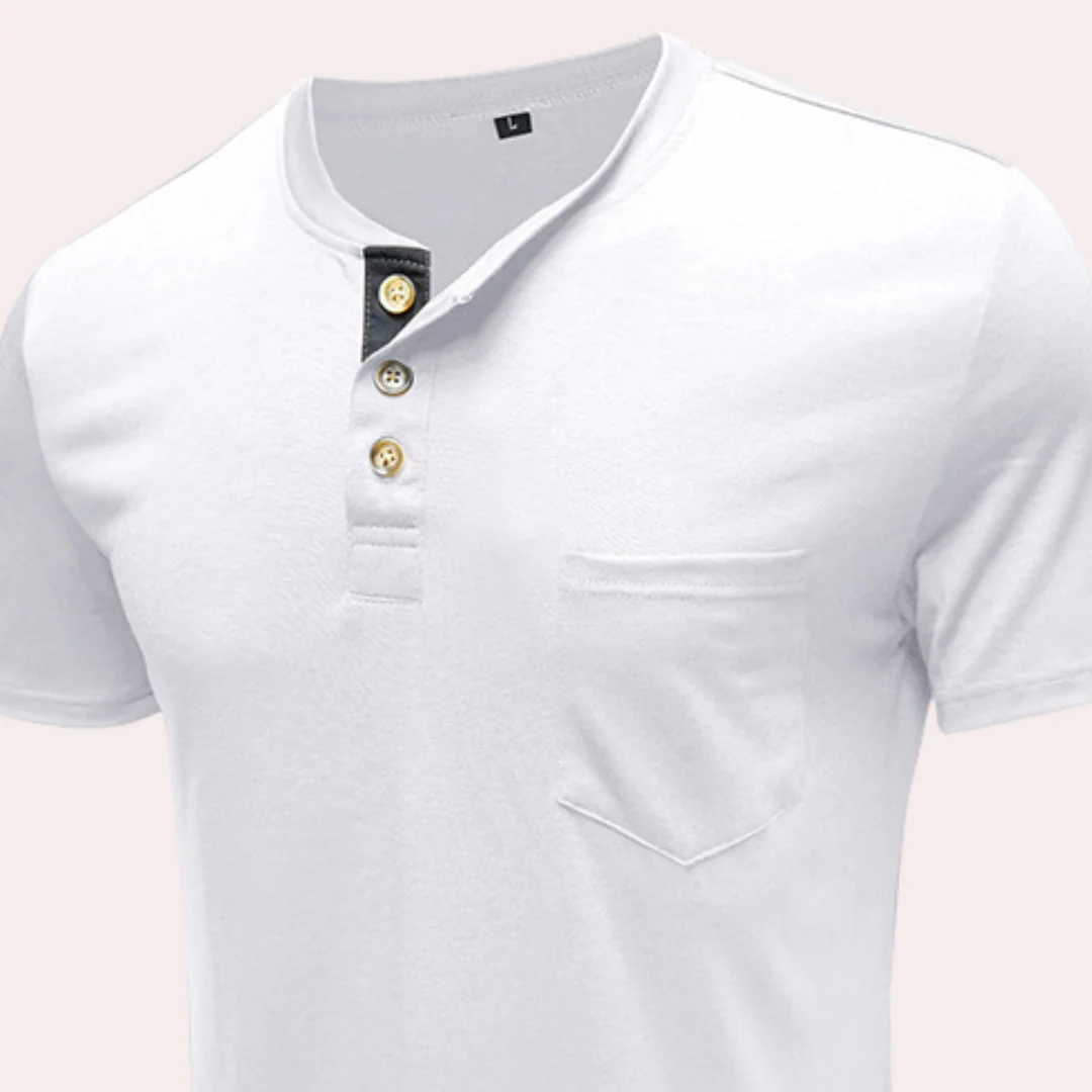 Miles® | Men's Elegant Button-Down T-Shirt - Image 4