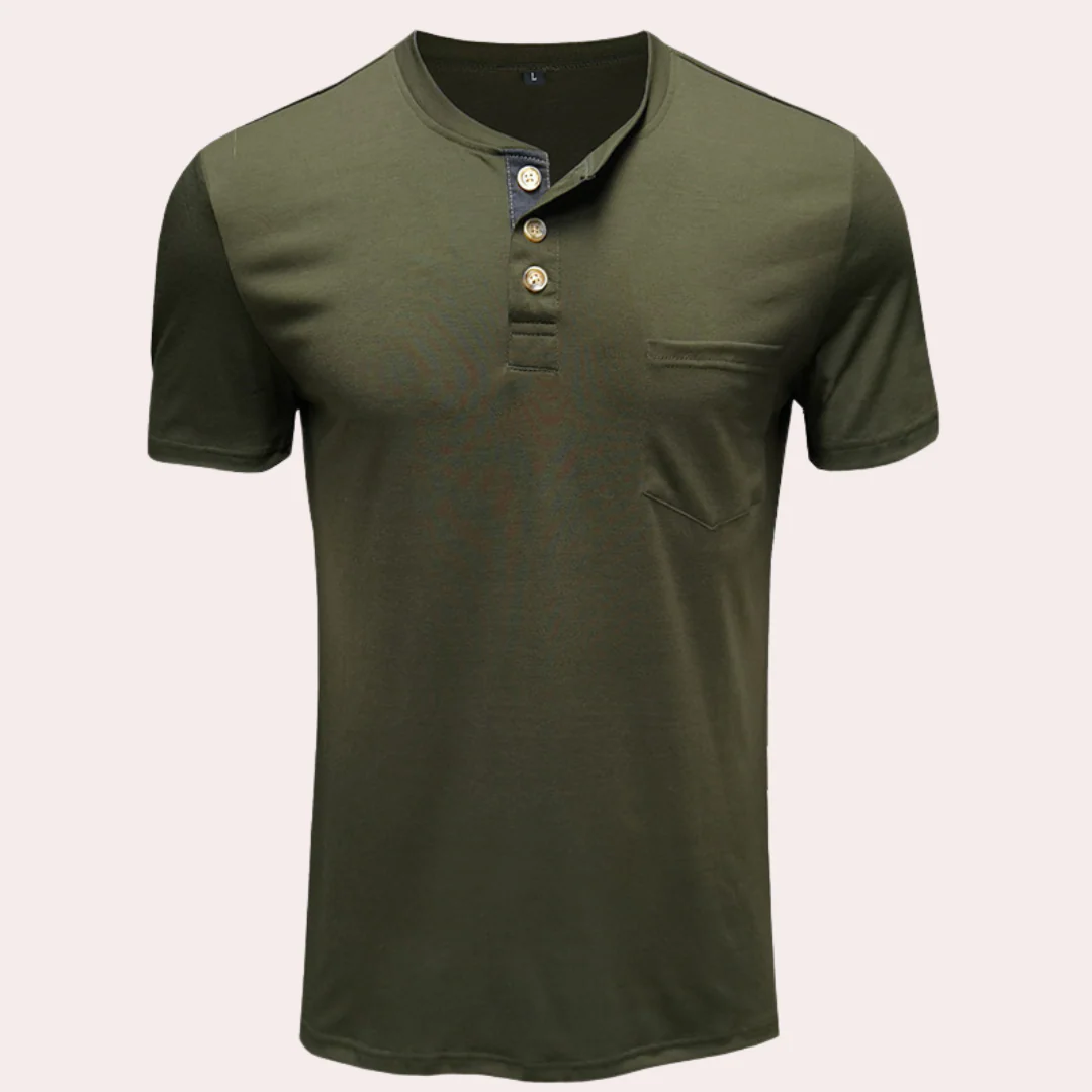 Miles® | Men's Elegant Button-Down T-Shirt - Image 5