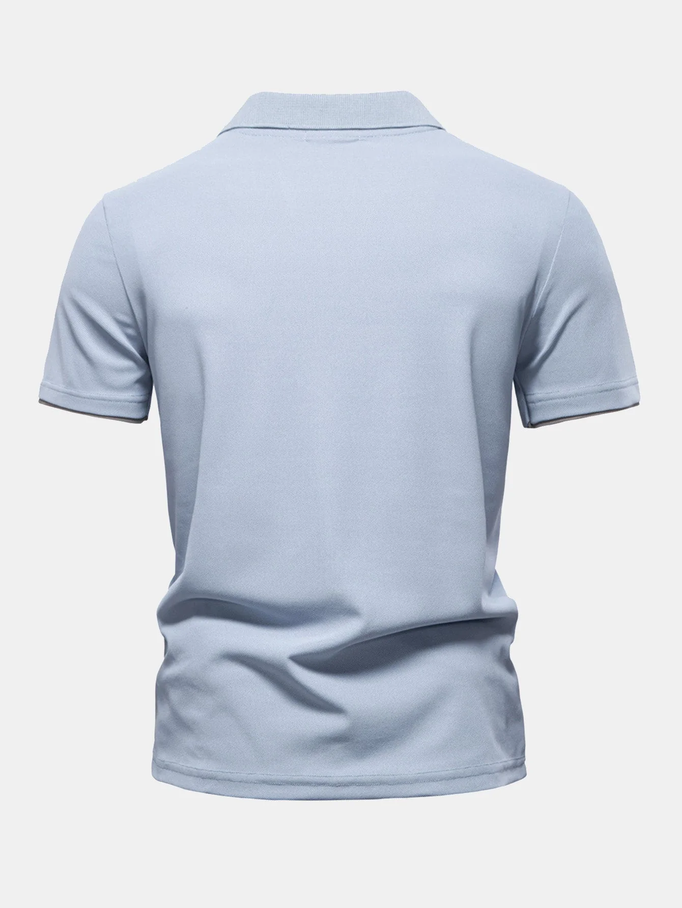 Miles | Contrast Pique V Neck Polo Shirt - Image 12