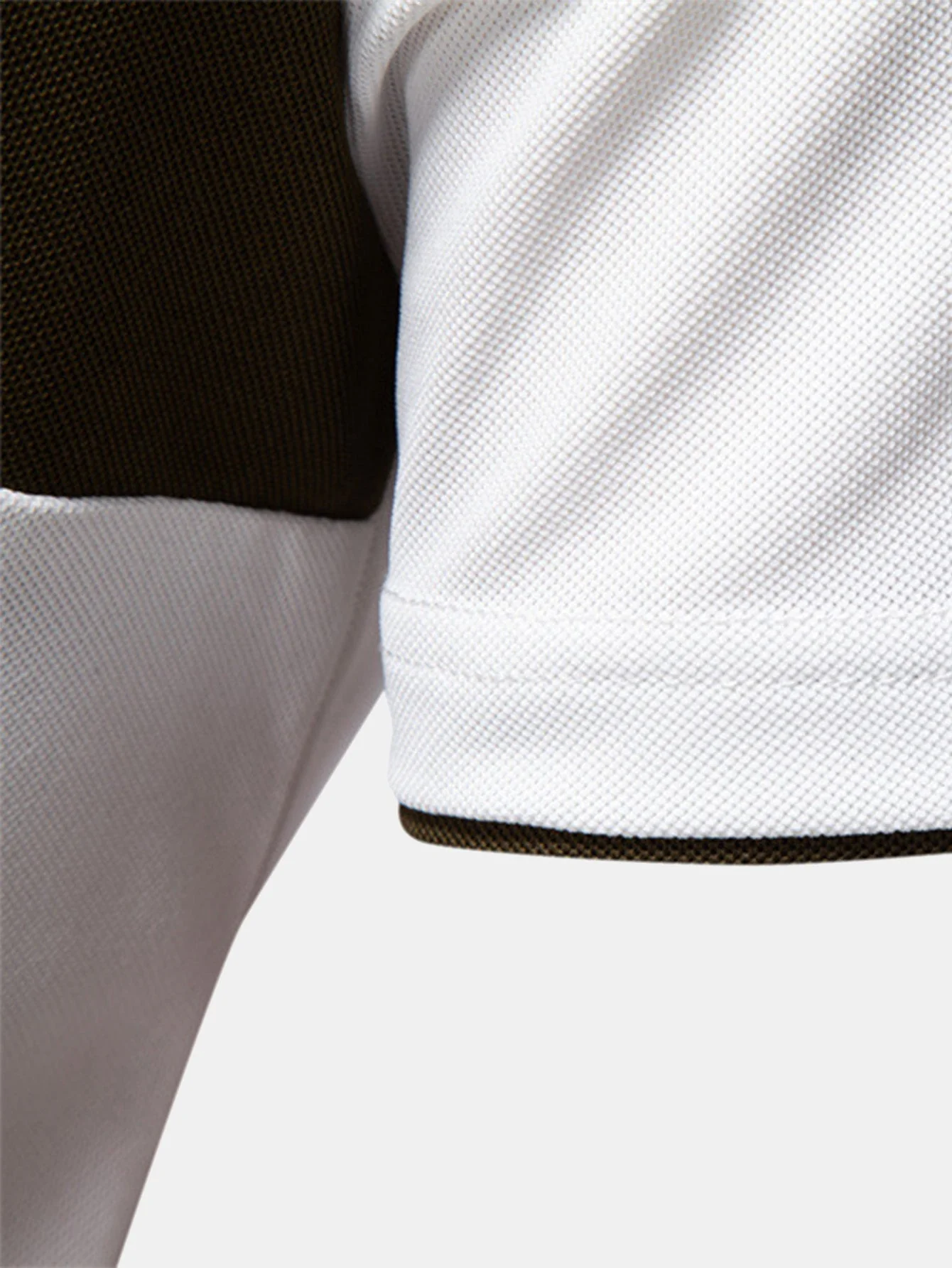 Miles | Contrast Pique V Neck Polo Shirt - Image 4