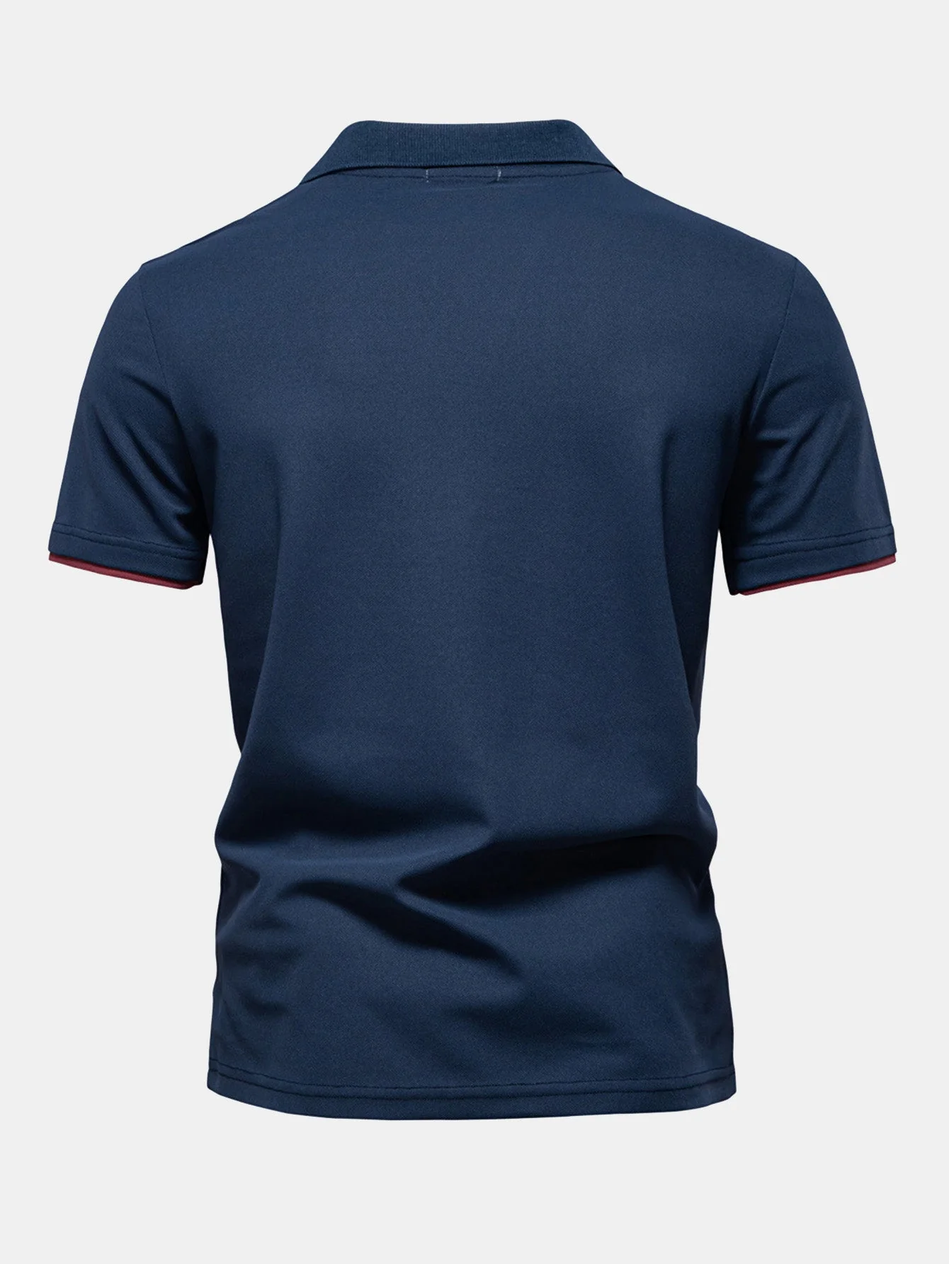 Miles | Contrast Pique V Neck Polo Shirt - Image 8