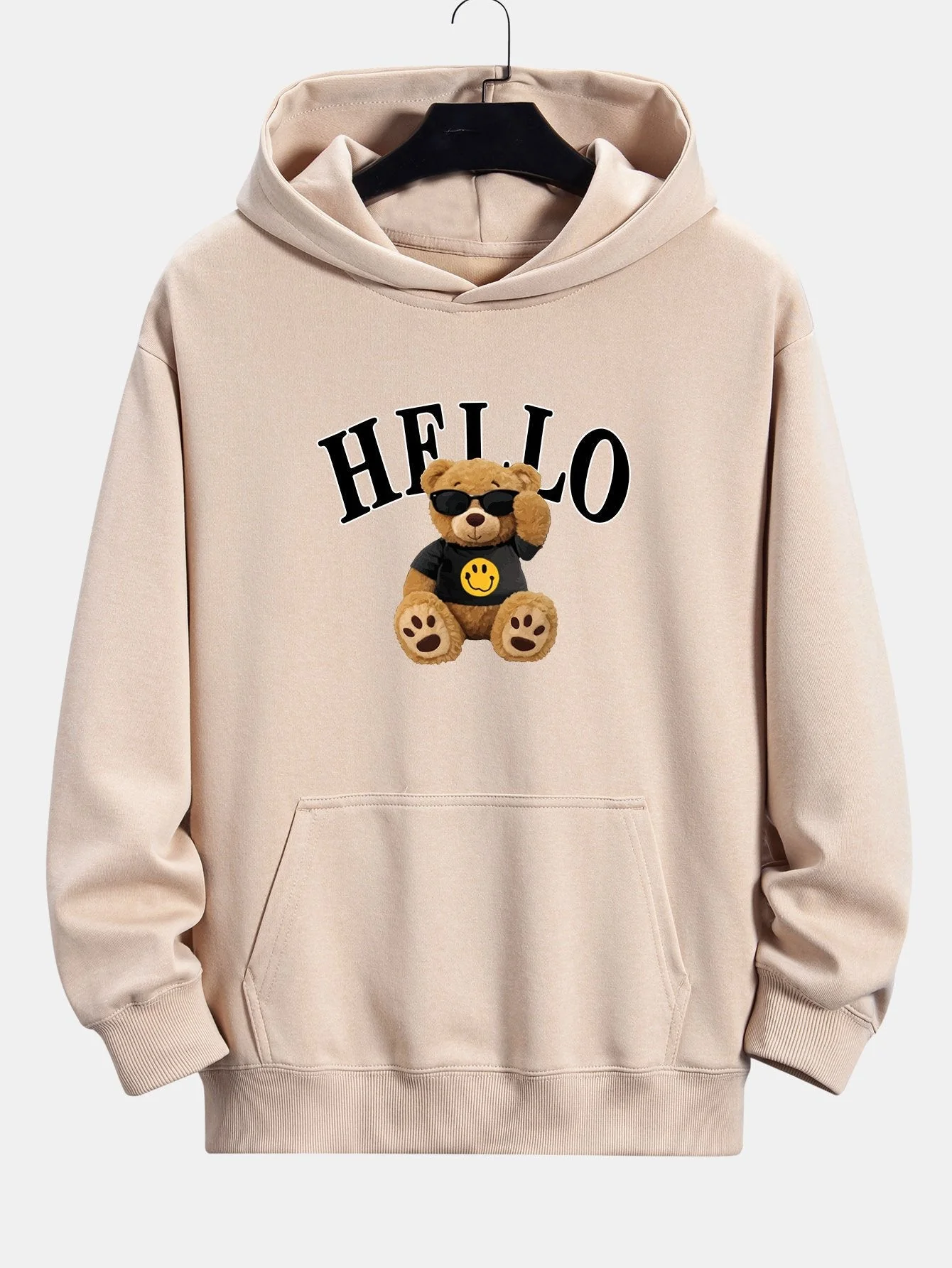 Milo | Hello Sunglasses Bear Print Relax Fit Hoodie - Image 4