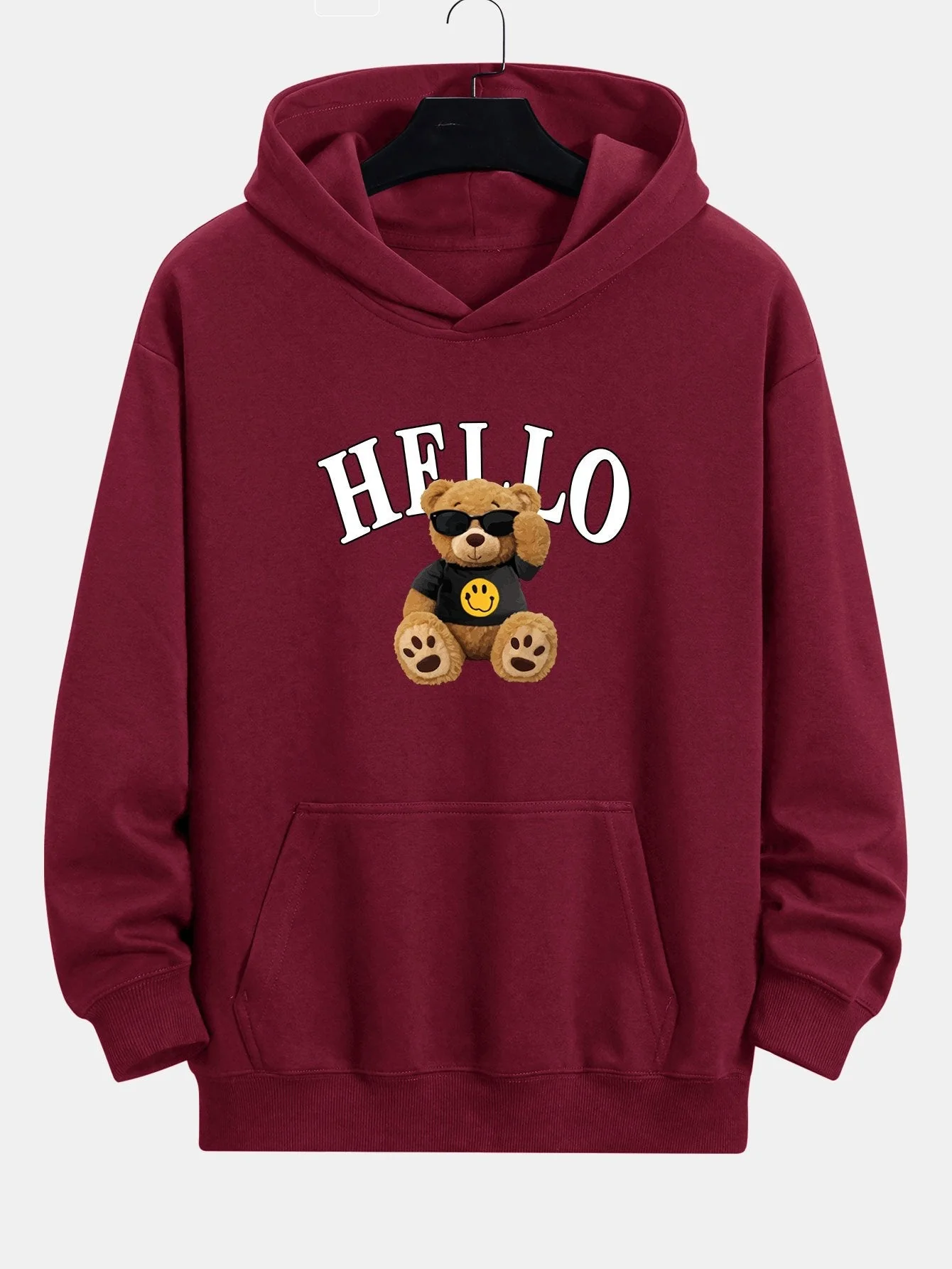 Milo | Hello Sunglasses Bear Print Relax Fit Hoodie - Image 8
