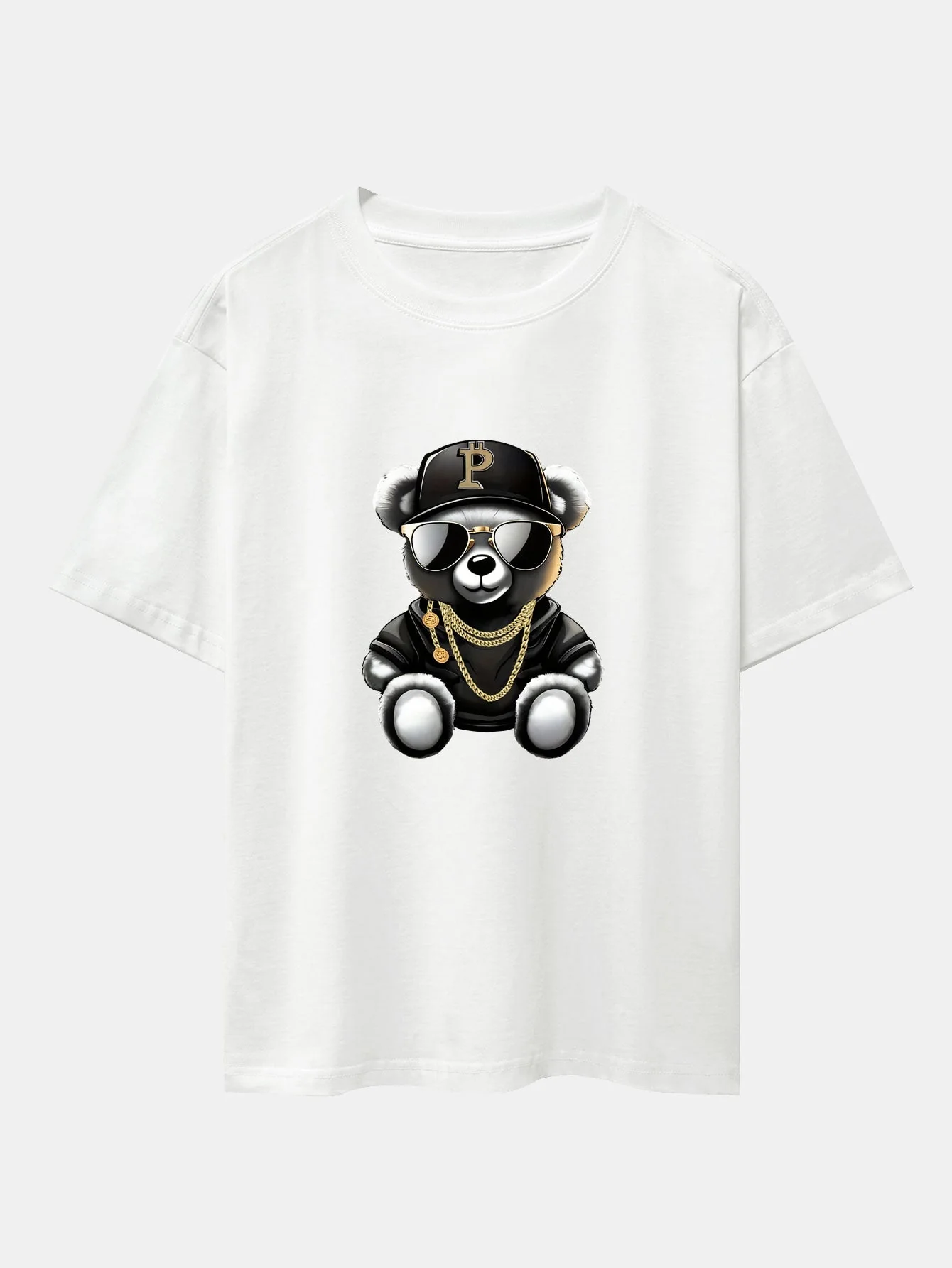 Miqueas® | Hip Hop Bear Print Drop Shoulder Oversize T-Shirt - Image 11