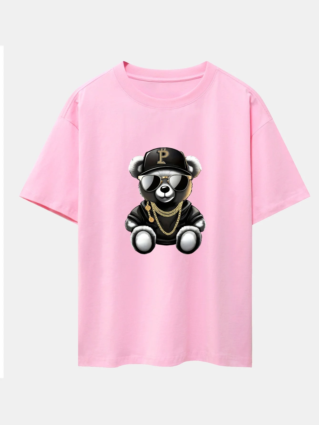 Miqueas® | Hip Hop Bear Print Drop Shoulder Oversize T-Shirt - Image 12