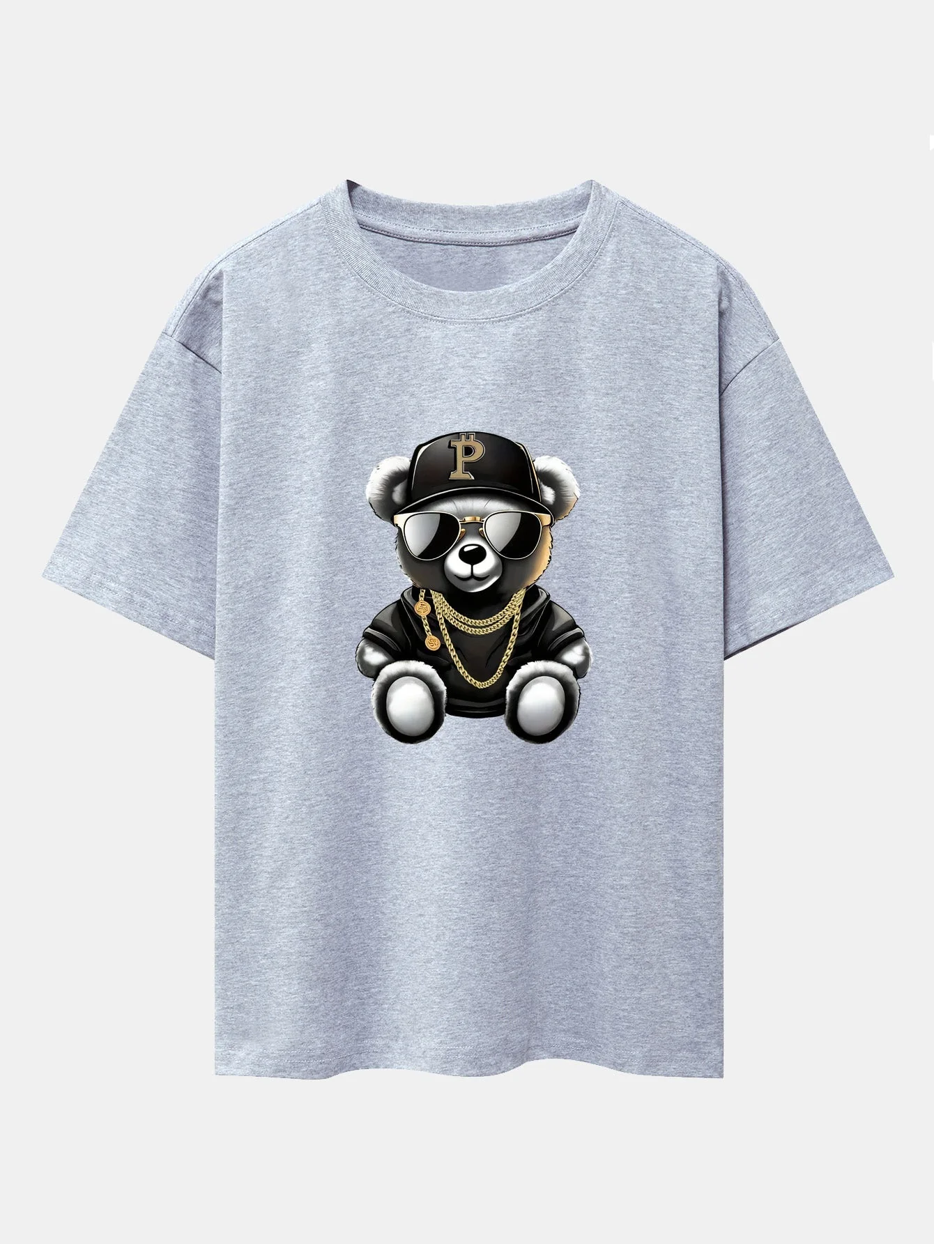 Miqueas® | Hip Hop Bear Print Drop Shoulder Oversize T-Shirt - Image 13