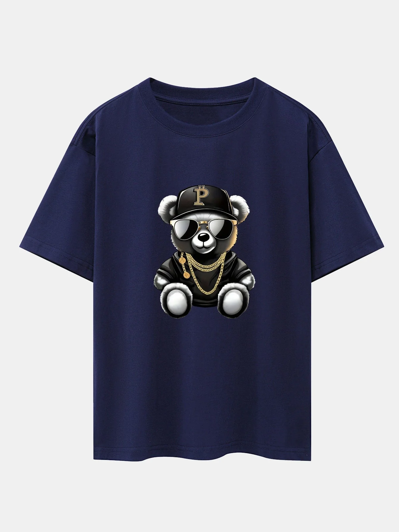 Miqueas® | Hip Hop Bear Print Drop Shoulder Oversize T-Shirt - Image 8