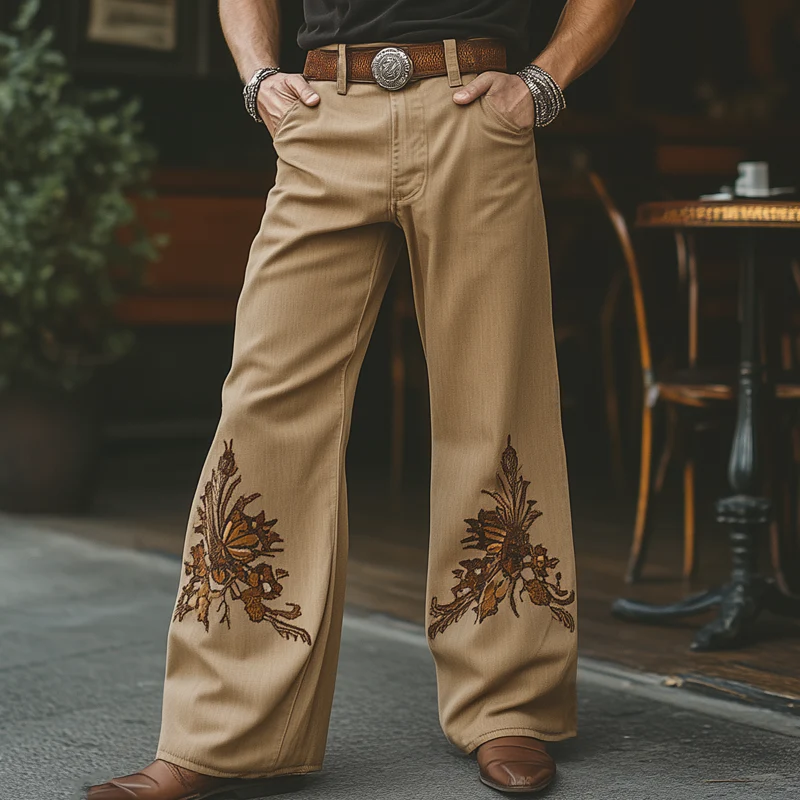 Mitch | Men'S Western Cowboy Style Embroidered Loose Jeans - Image 2