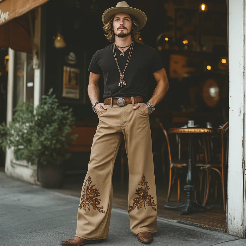 Mitch | Men'S Western Cowboy Style Embroidered Loose Jeans - Image 4