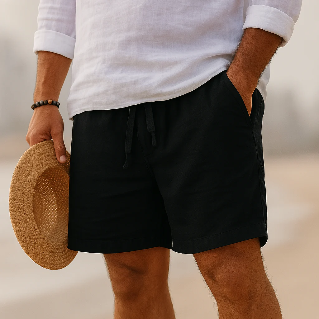 Mohamed | Elegant Linen Shorts - Image 3