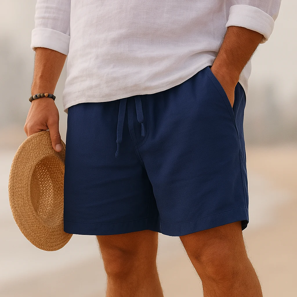 Mohamed | Elegant Linen Shorts - Image 4