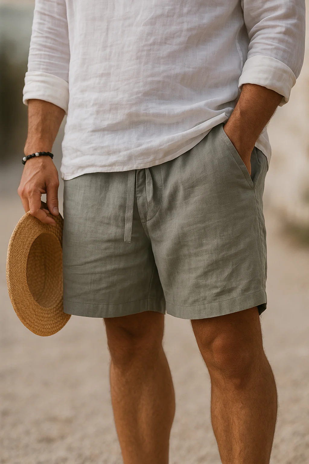 Mohamed | Elegant Linen Shorts - Image 6