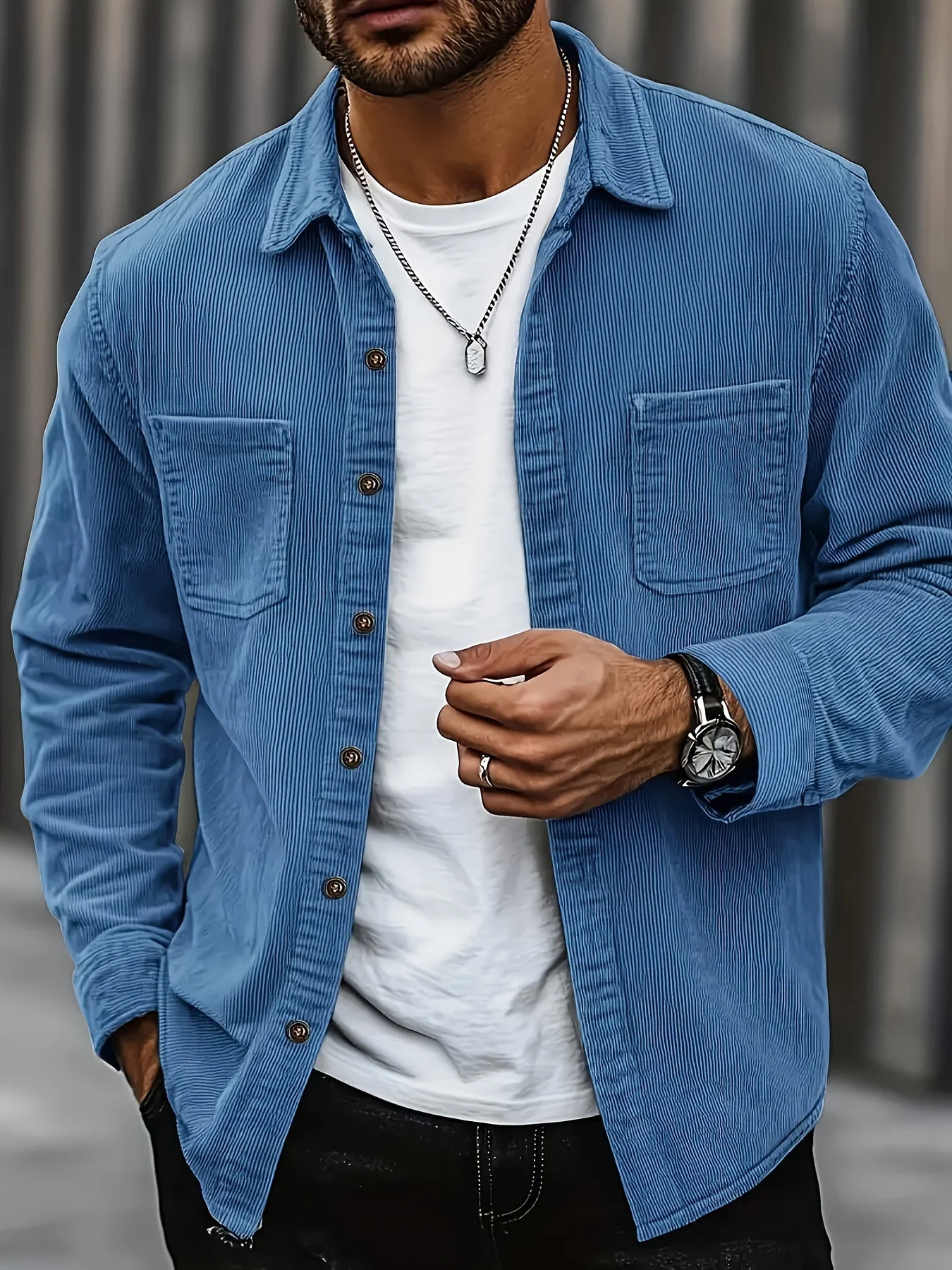 Moses | Casual Corduroy Cardigan - Image 2