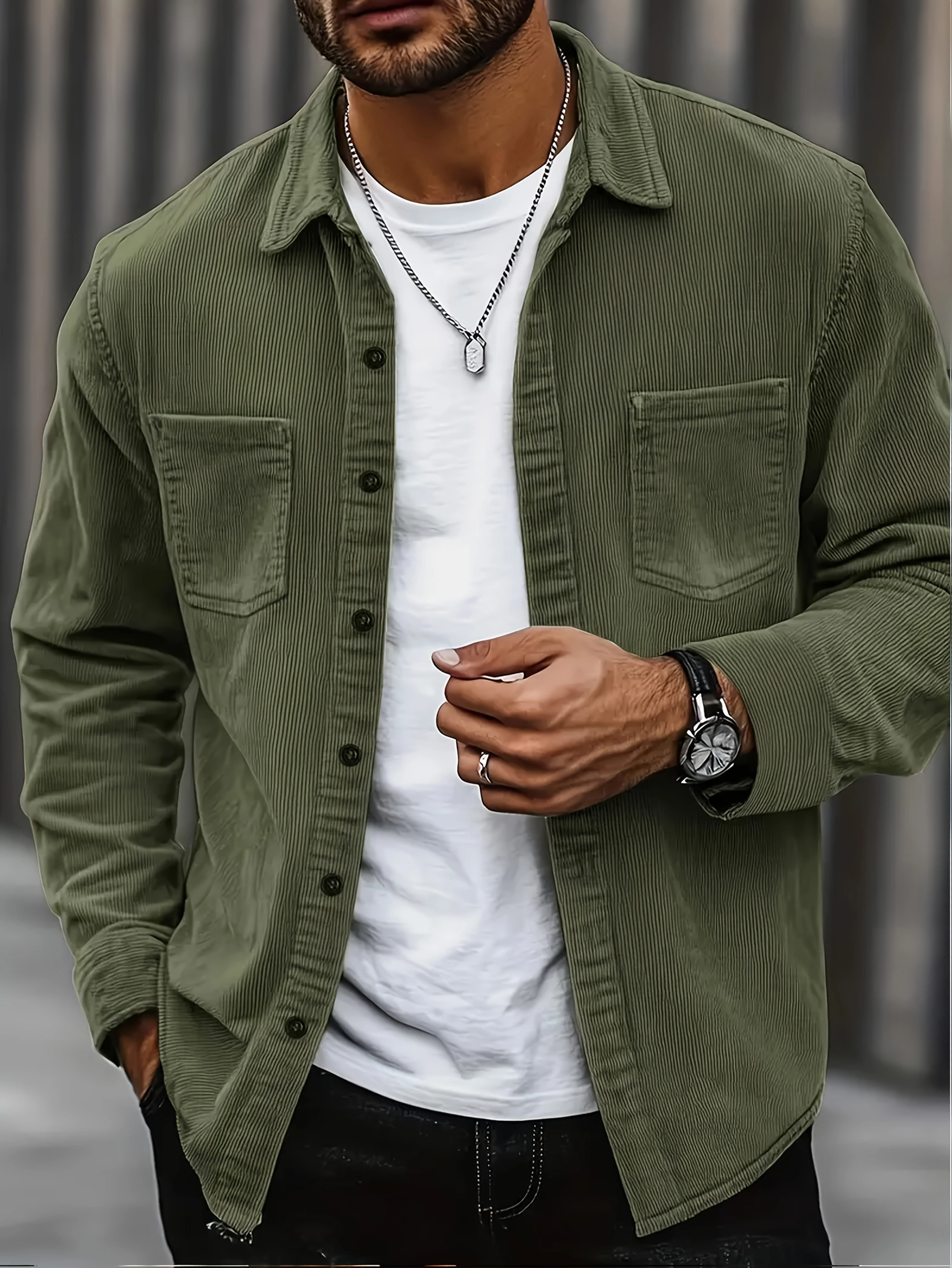 Moses | Casual Corduroy Cardigan - Image 3