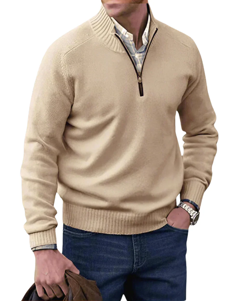 Moses | Casual Zip Sweater - Image 2
