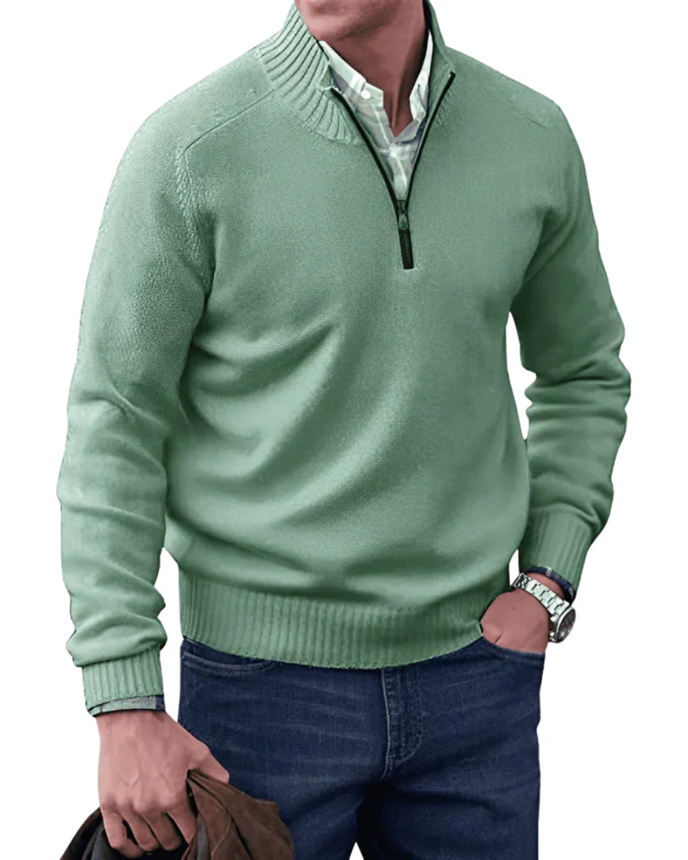 Moses | Casual Zip Sweater - Image 3