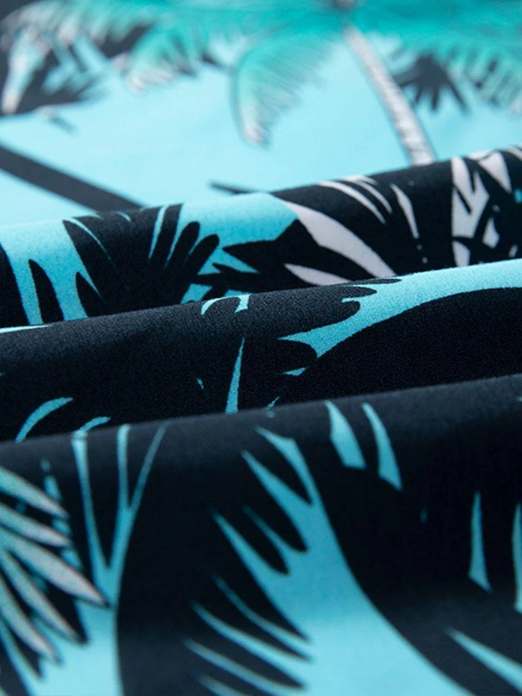 Muhammad® | Tropical Print Button Up Shirt & Tropical Print Swim Shorts - Image 7