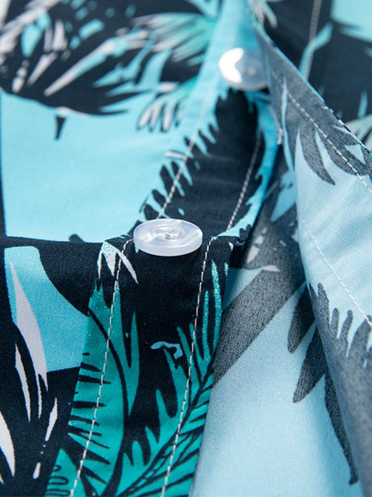 Muhammad® | Tropical Print Button Up Shirt & Tropical Print Swim Shorts - Image 8