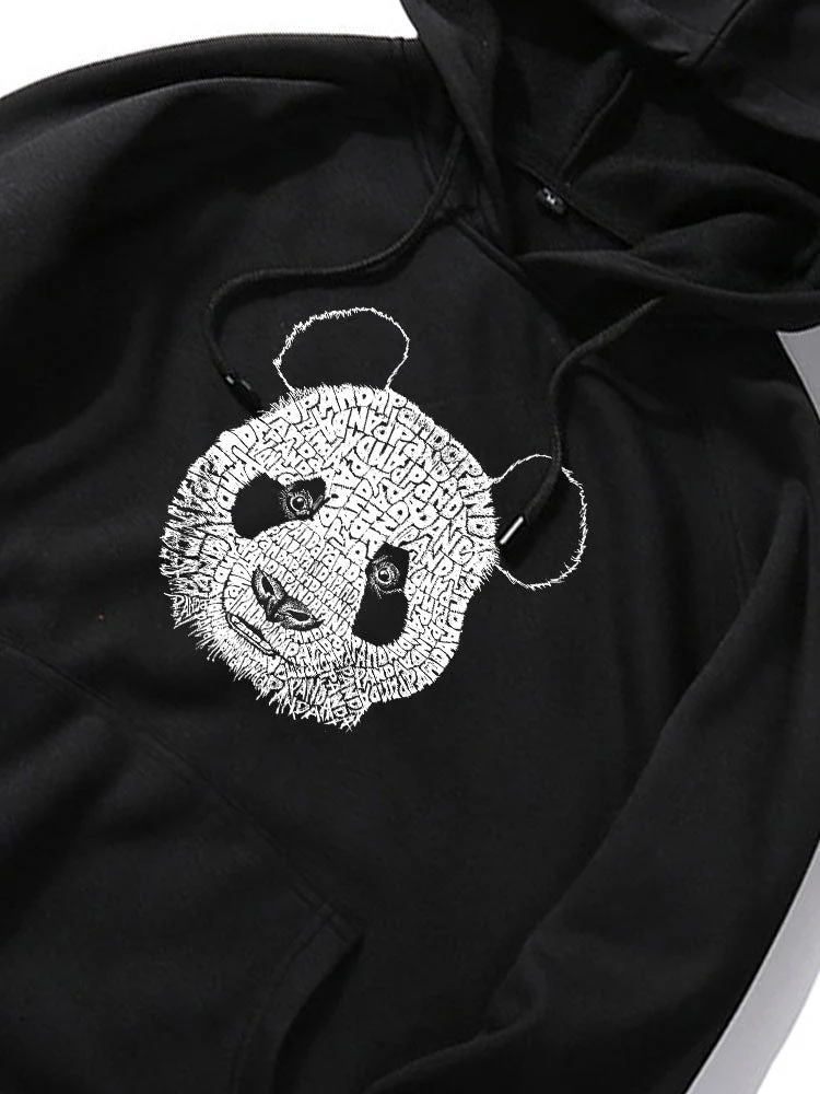 Myles | Panda Painting Print Hoodie - Image 2
