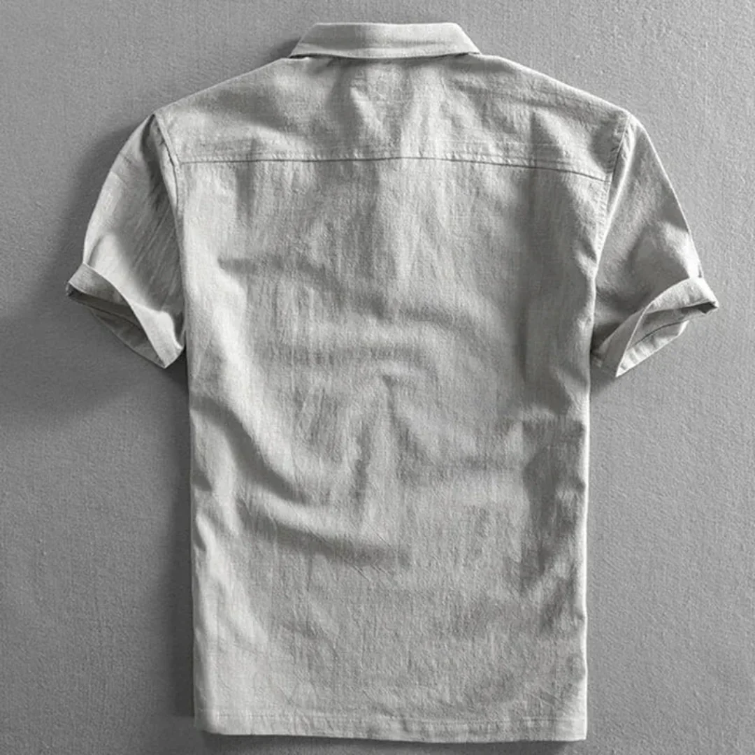 Nadir | Max Linen Short Sleeved Polo Shirt - Image 2