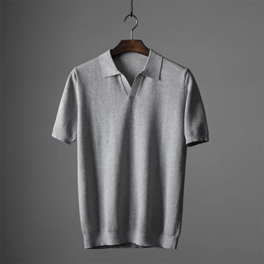 Naim | Lucca Textured Knit Cotton Polo Shirt - Image 2