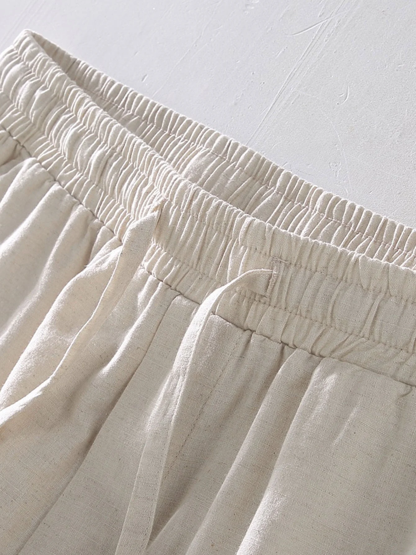 Narciso® | Short Sleeve Stand Collar Shirt & Linen Drawstring Shorts - Image 17