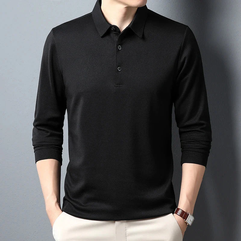 Nash | Elegant Long Sleeved Polo Shirt - Image 5