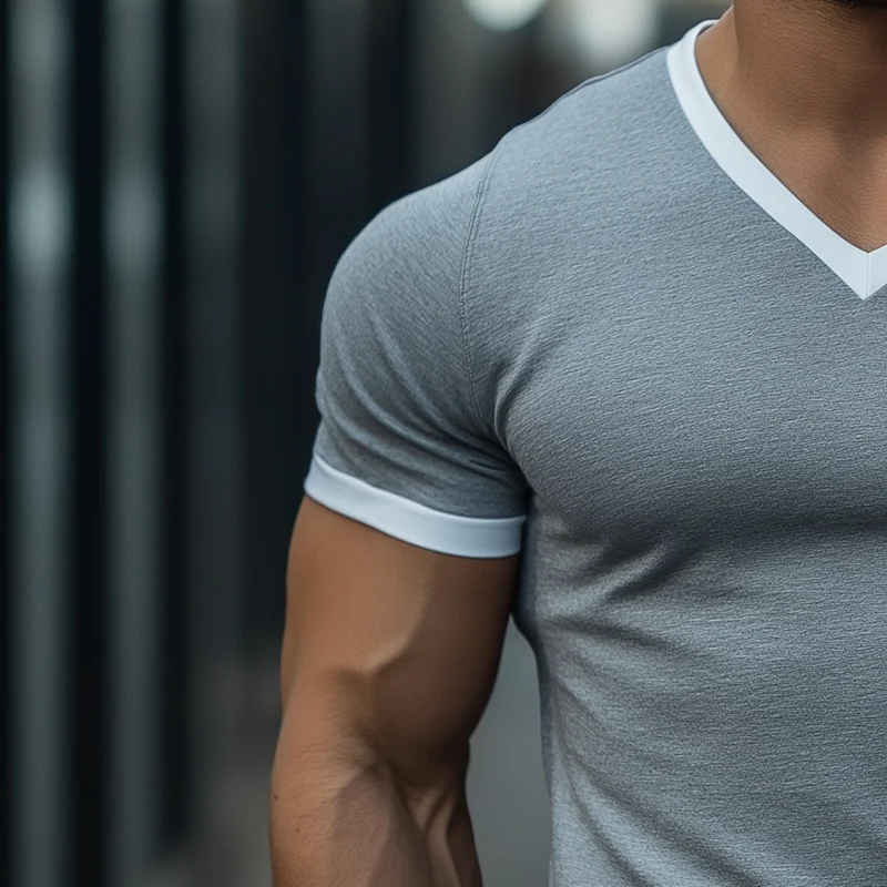 Nate | Men'S Summer Fashion Slim Fit Knitted Short Sleeve T-Shirt - Image 3