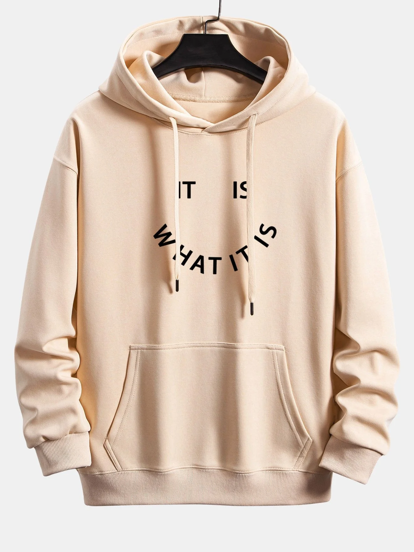 Nathan | It Is What It Is Print Relax Fit Hoodie - Image 3