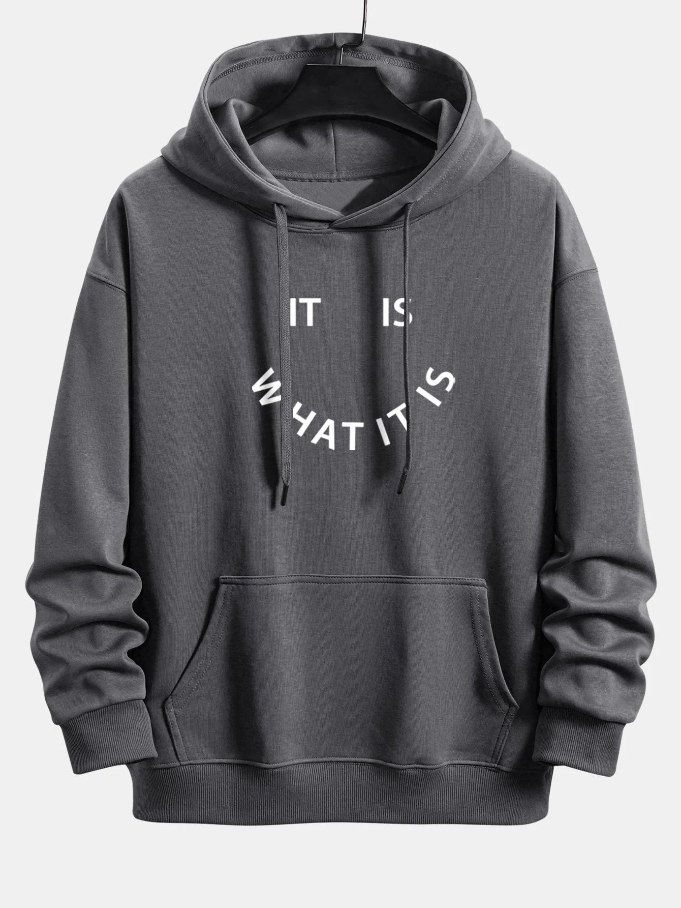 Nathan | It Is What It Is Print Relax Fit Hoodie - Image 4