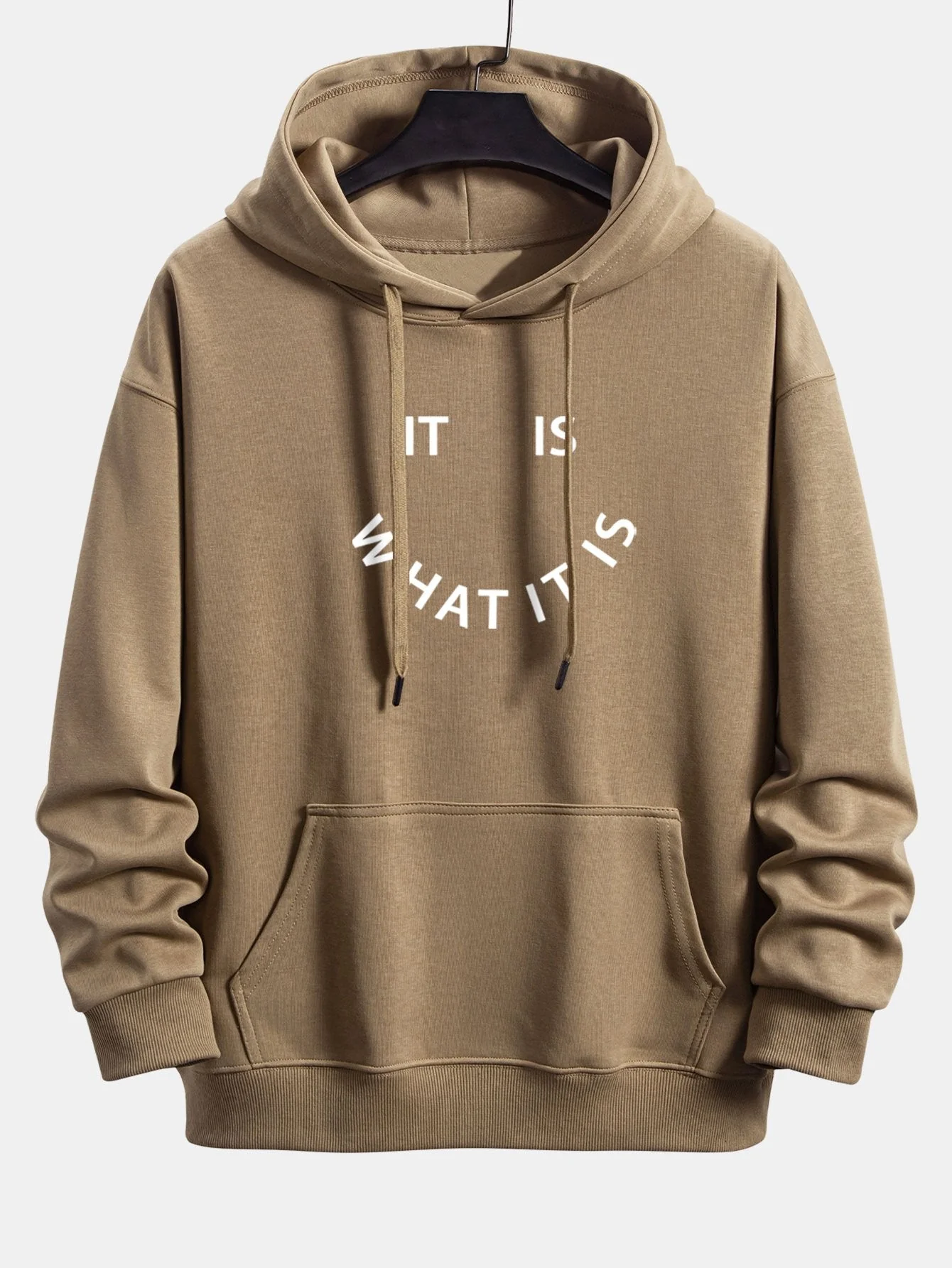 Nathan | It Is What It Is Print Relax Fit Hoodie - Image 5