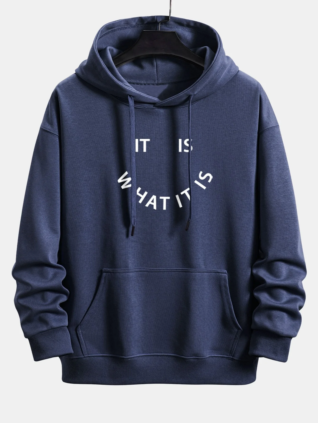 Nathan | It Is What It Is Print Relax Fit Hoodie - Image 6