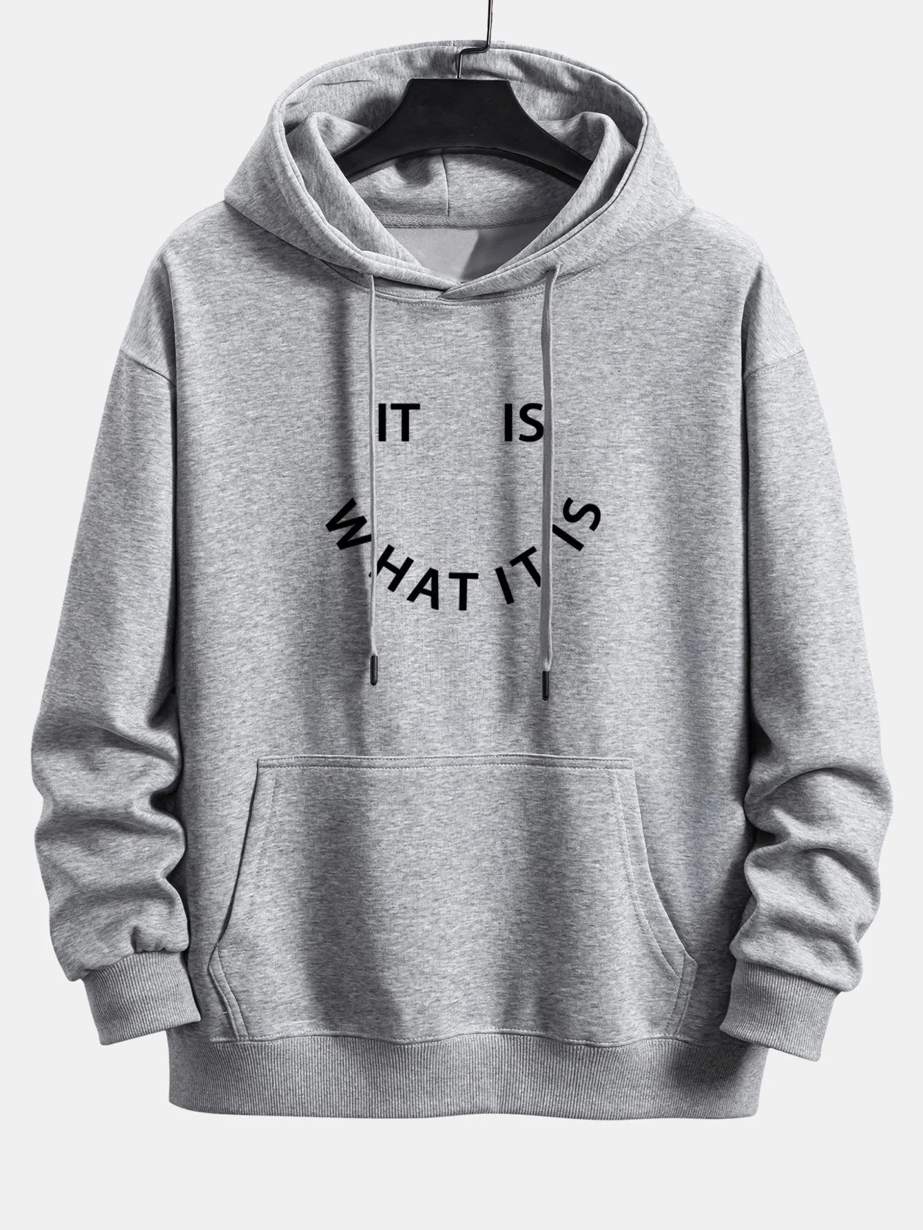 Nathan | It Is What It Is Print Relax Fit Hoodie - Image 7
